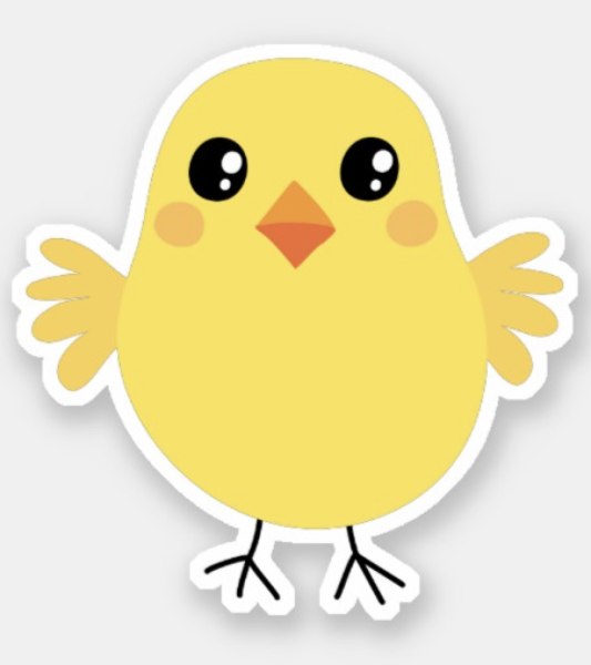 Трафарет цыпленка