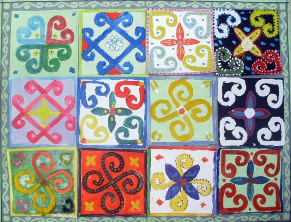 Башкирский геометрический орнамент