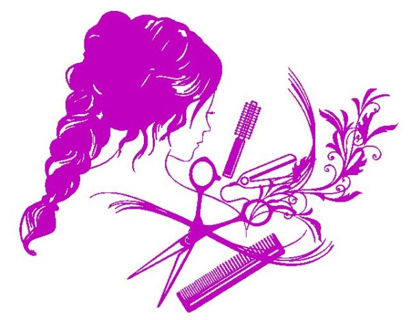 Силуэты инструментов для парикмахера