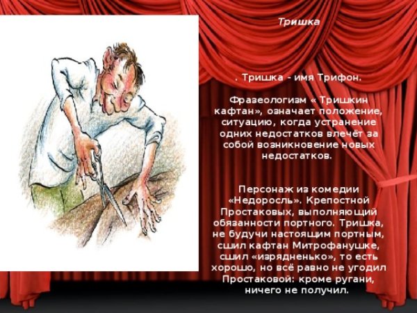 Тришкин кафтан фразеологизм