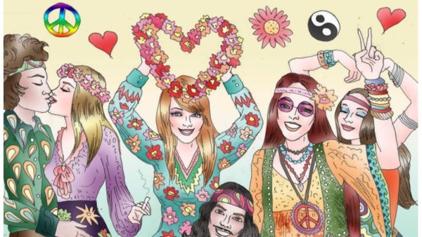 Хиппи субкультура рисунок