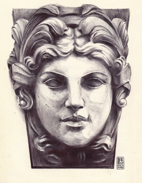 Статуя рисунок карандашом