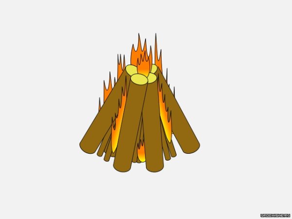 Костер шалаш