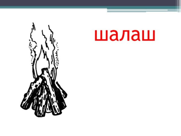 Костёр шалаш рисунок