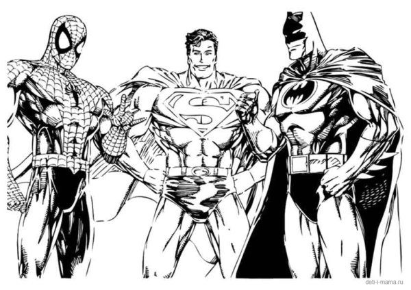 Раскраска Марвел Дэдпул