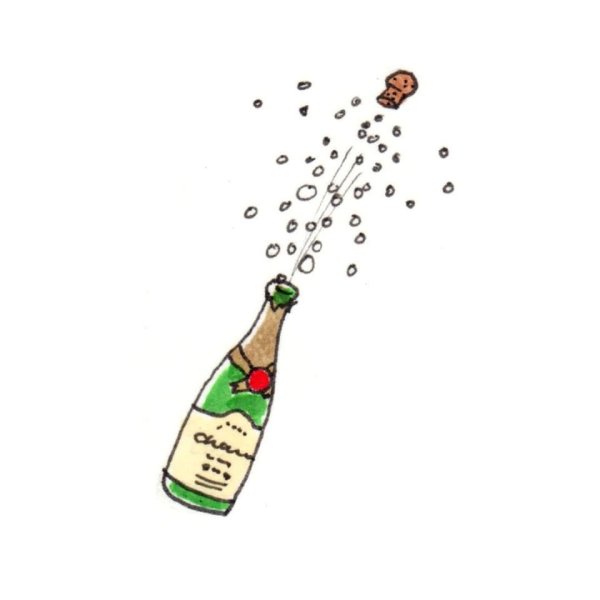 Рисунок шампанского