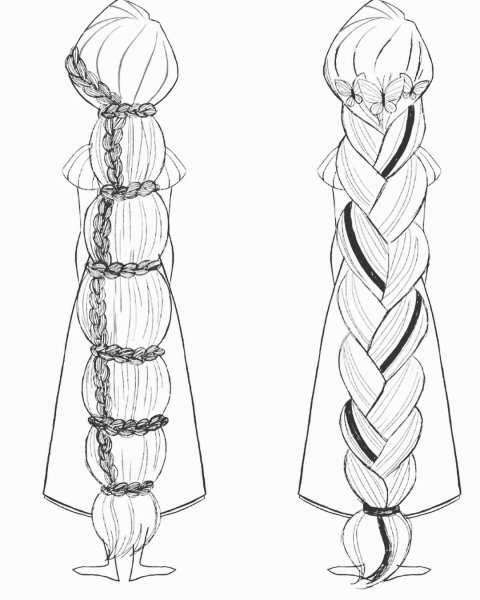 Как рисовать косичку легко