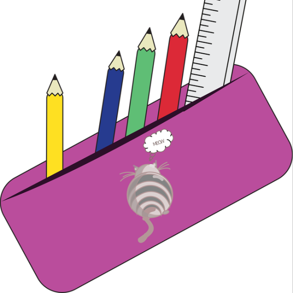 Раскраска пенал школьный