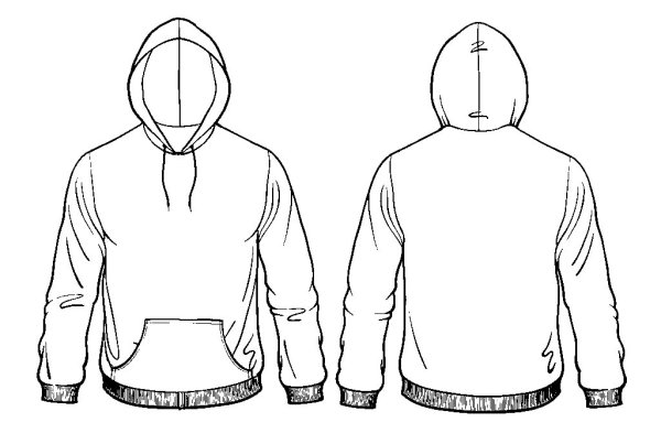 Технический эскиз толстовки