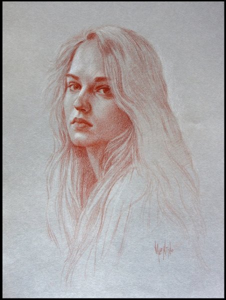 Портреты сепией и сангиной