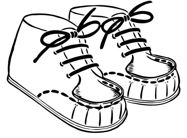 Обувь раскраска для детей