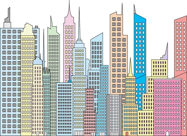 Мультяшные небоскребы