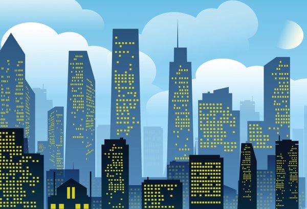 Мультяшный город