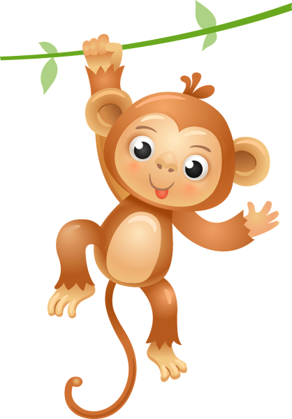 Обезьяна мультяшная