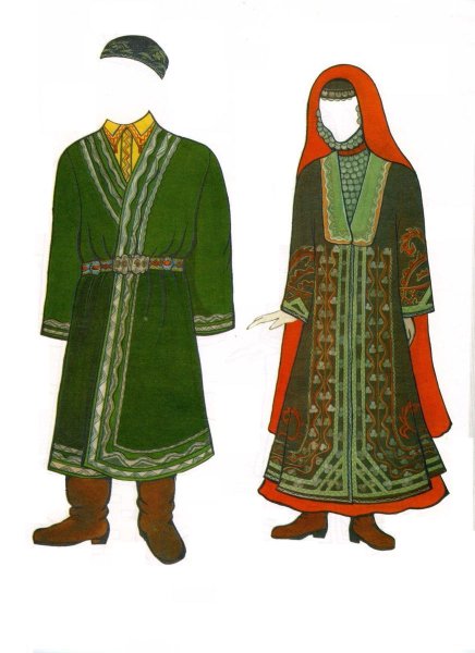 Башкирский национальный костюм чекмень