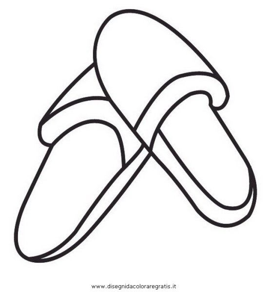 Раскраска тапочки