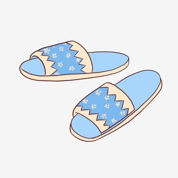 Тапочки на прозрачном фоне для детей