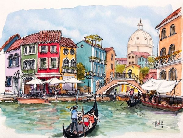 Скетчинг Италия