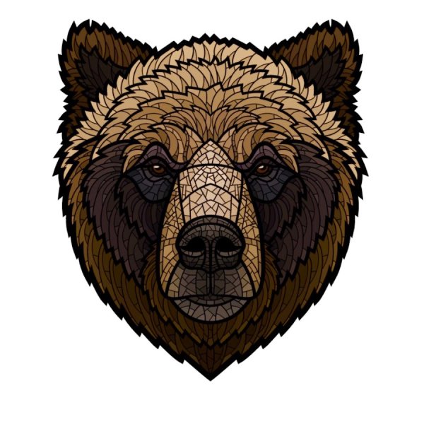 Стилизованная морда медведя