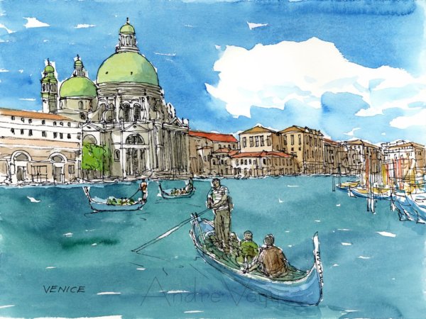 Акварель путешествие по Италии