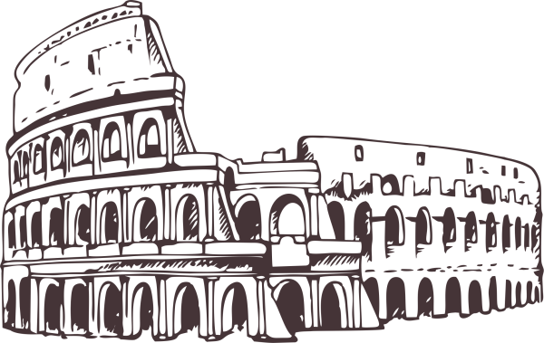 Амфитеатр.в древнем Риме на белом фоне