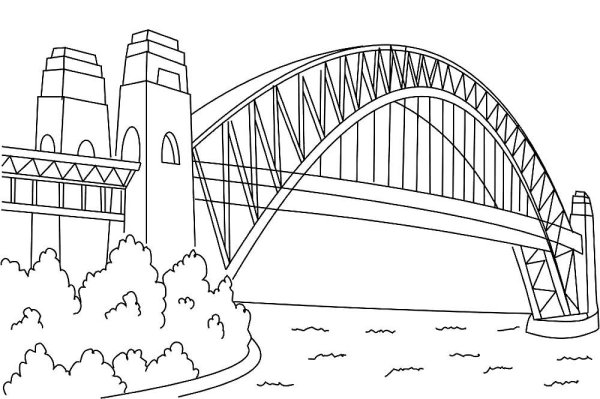 Раскраска мост
