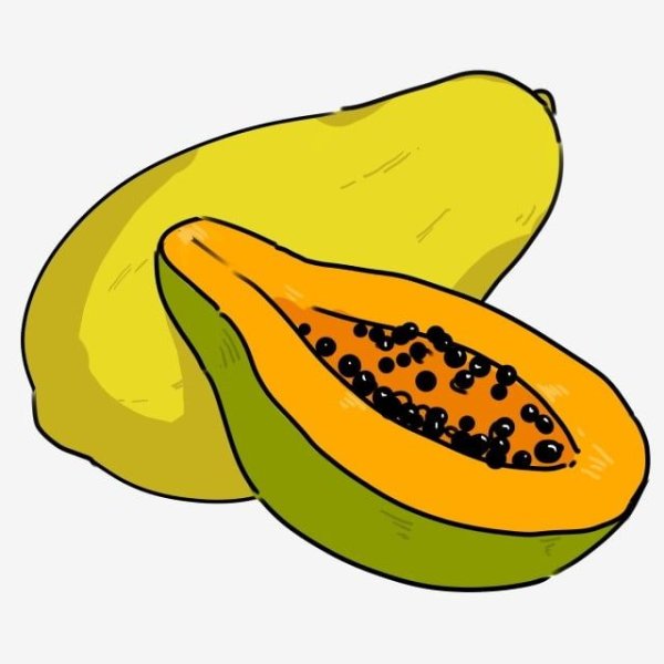 Папайя мультяшная
