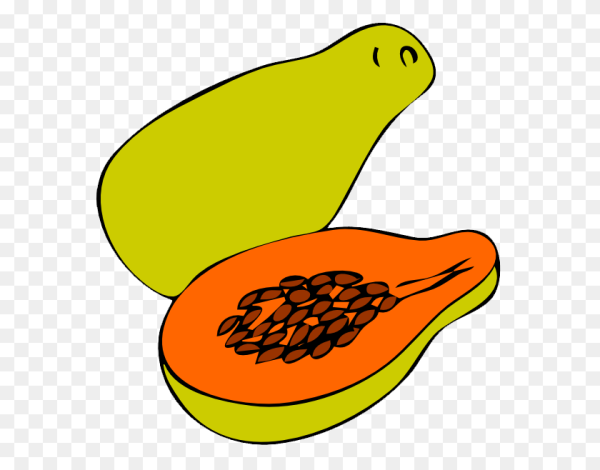 Раскраска папайя фрукт