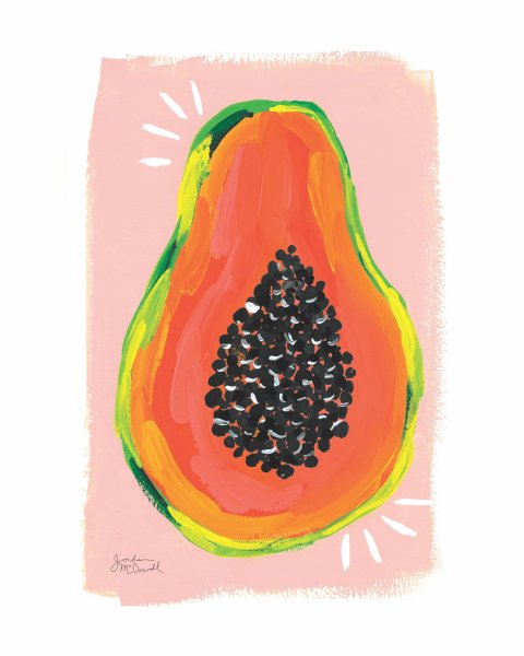 Папайя акварель