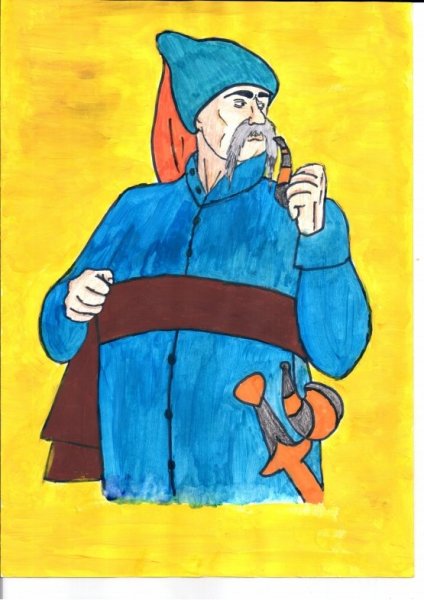 Тарас Бульба рисунок портрет