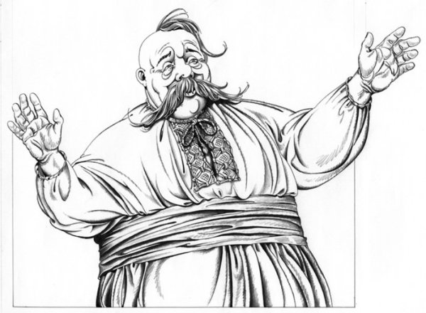 Иллюстрация к произведению Тарас Бульба рисунок