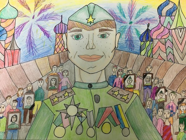 Парад Победы рисунок на конкурс