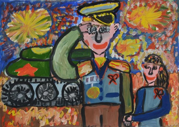 Парад 9 мая рисунок