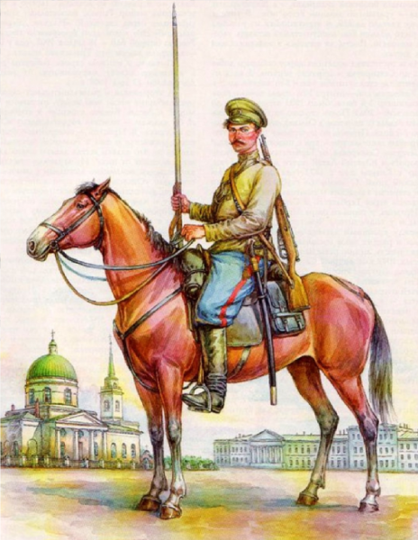 Рисование казака на лошади