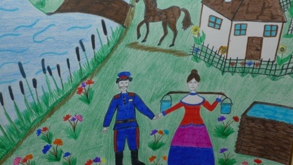 Кубань казачий край рисунки