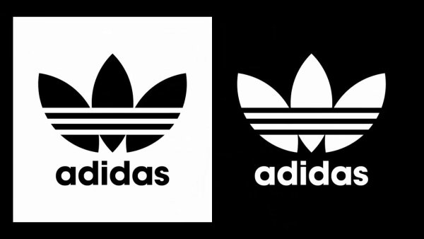 Adidas vector logo белый