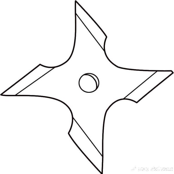 Чертёж сюрикена из Наруто