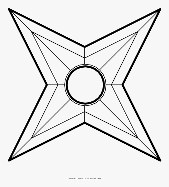 Раскраска сюрикен из Наруто