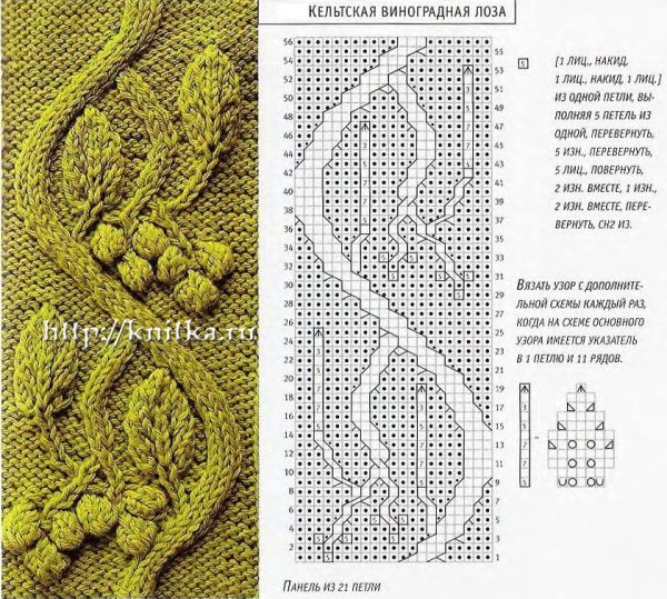 Кельтские узоры схема Виноградная лоза