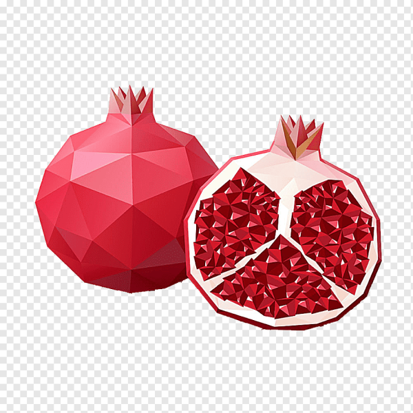 Полигональные фрукты