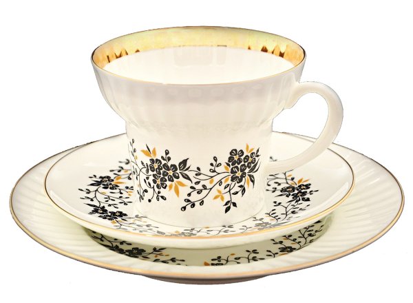 Чашка с блюдцем силуэты Бем