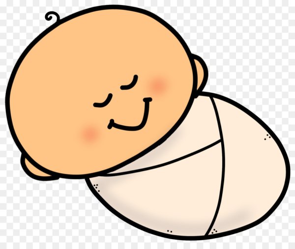 Мультяшный младенец в пеленке