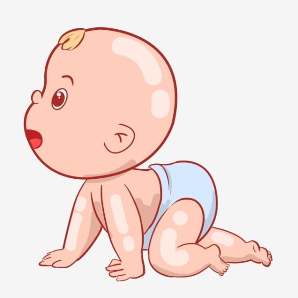 Ползущий младенец мультяшка