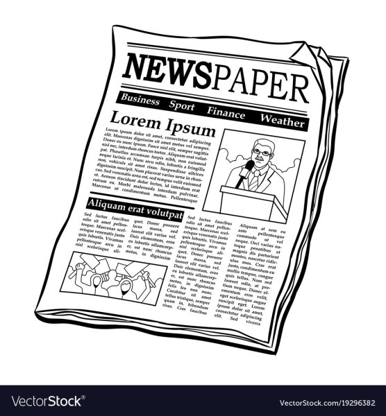 Газета раскраска для детей