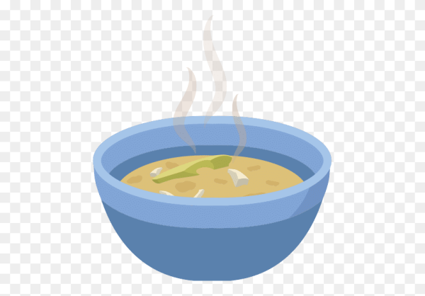 Суп горячий сбоку вектор