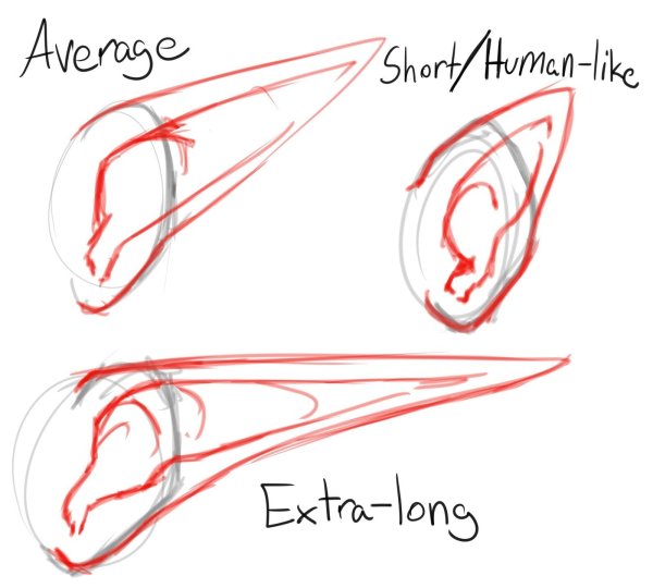 Референсы ушей аниме эльфа