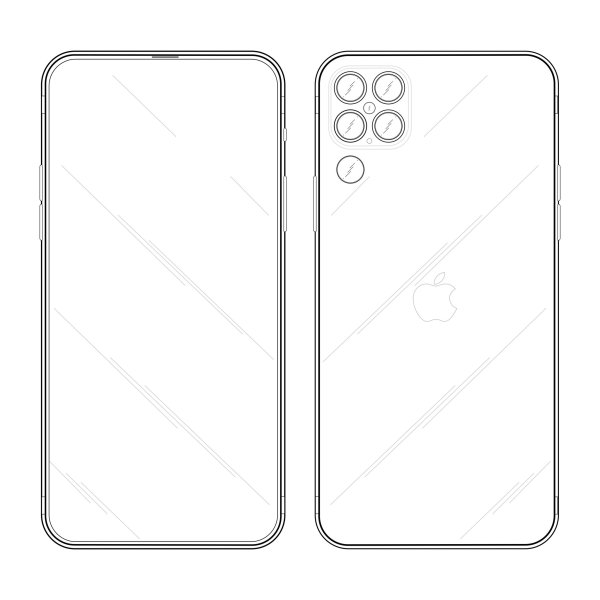 Айфон 11 Промакс чертеж