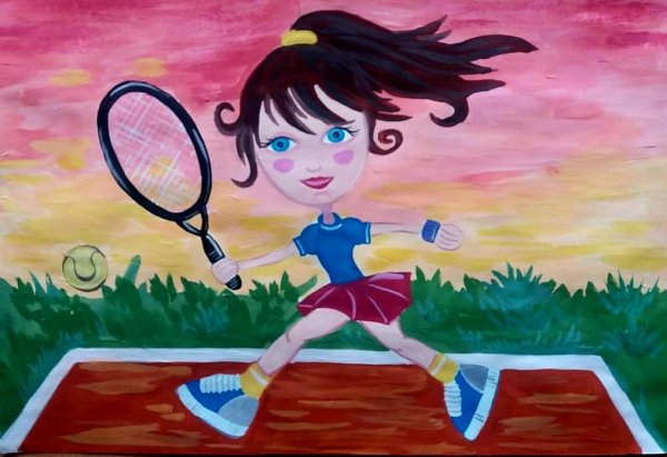 Детские рисунки про спорт