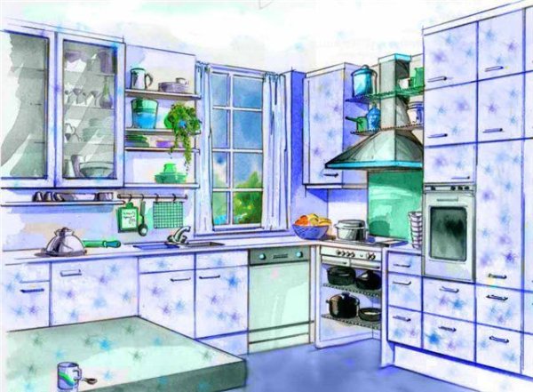 Кухня рисунок
