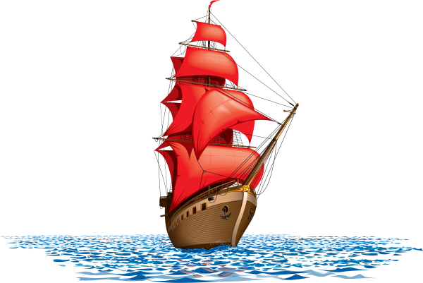 Корабль на прозрачном фоне